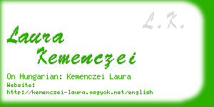 laura kemenczei business card